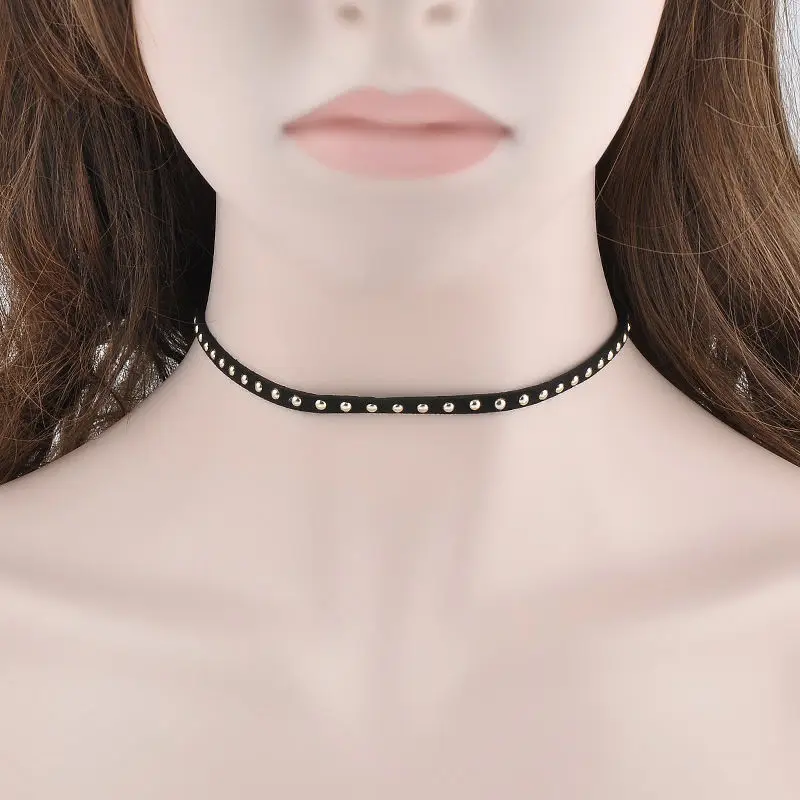 Бесплатная доставка готическое ювелирное ожерелье из заклепок Женские