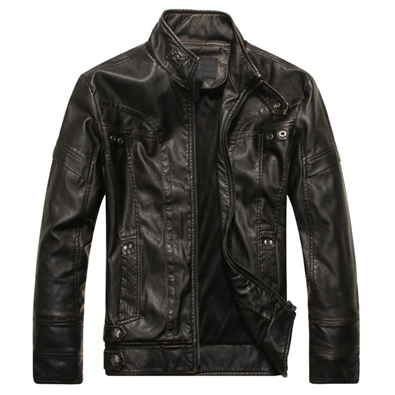 

Mens Leather Jackets Classic Motorcycle Bike Cowboy Jacket Autumn Casual Male Velvet Thick Coats Brand Clothing 5XL Dropshipping