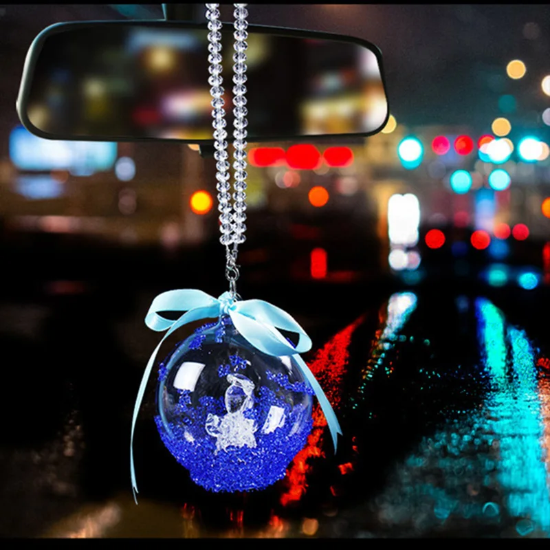 

Автомобильный кулон Ангел хрустальный шар Автомобильные украшения Стразы Украшения для салона автомобиля зеркала заднего вида Креативные...