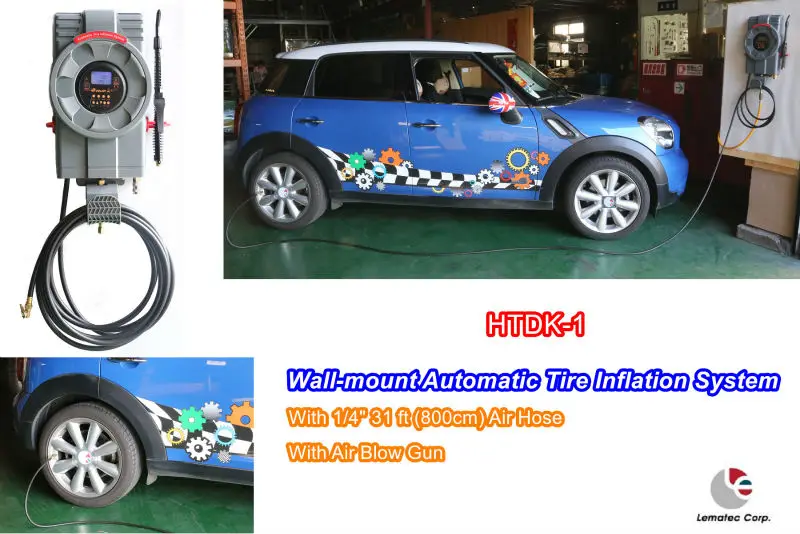 Система надувания автомобильных шин LEMATEC настенное крепление с пневматическим