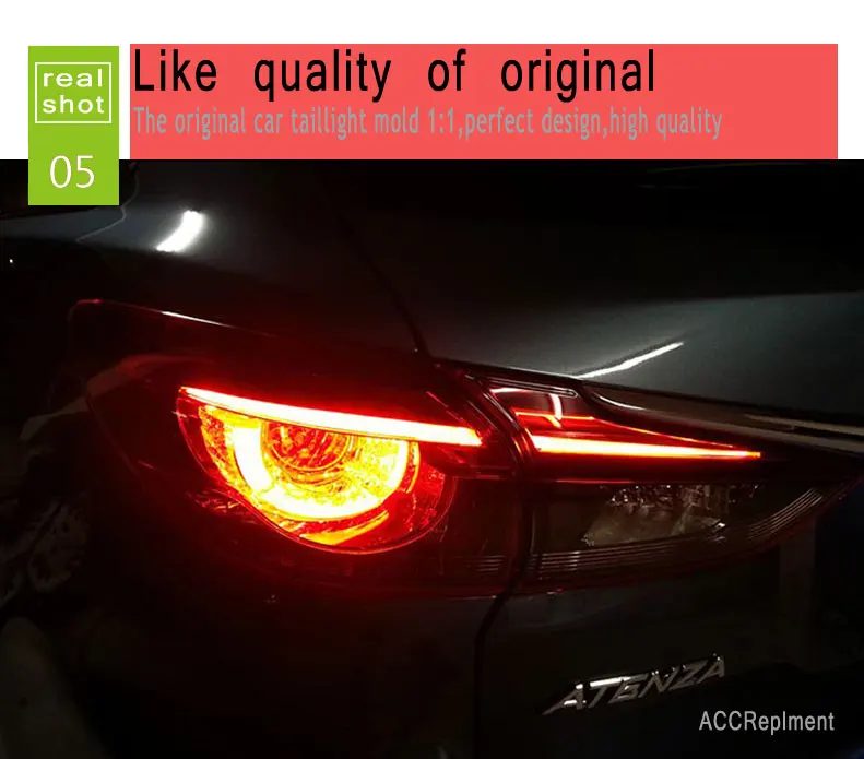 4 шт. автомобильный Стайлинг для Mazda 6 задний светильник s- для Mazda 6 светодиодный задний фонарь+ сигнал поворота+ тормоз+ задний светодиодный светильник