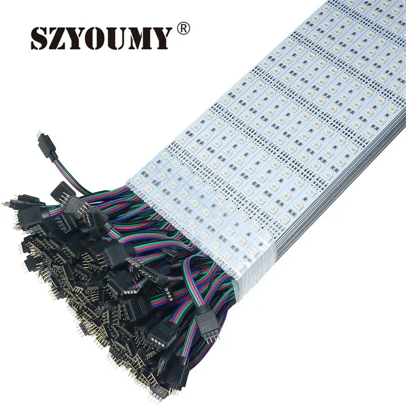 SZYOUMY 5050 Светодиодная лента не Водонепроницаемая SMD 72 LED S RGB светодиодная жесткая DC