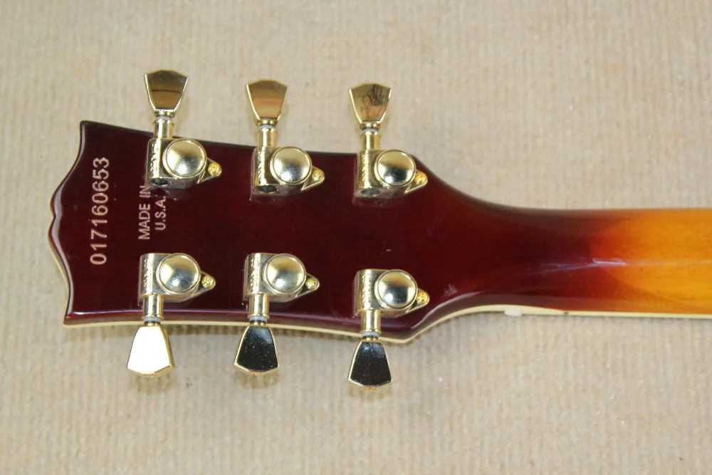 Free shipping Wholesale custom L-5 L5 tobacco burst Left Hand Electric Guitar -15-625 | Спорт и развлечения