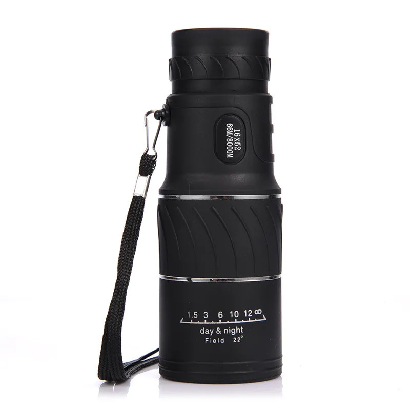 Monocular 16x52 зум охотничьи часы бинокль монокуляр телескоп открытый оптический Зрительная труба для мобильного телефона - Цвет: Monocular