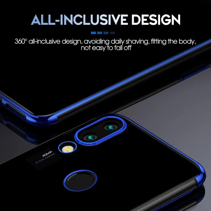 Чехол для телефона Redmi Note 7 Прозрачный бампер из ТПУ Силиконовый противоударный