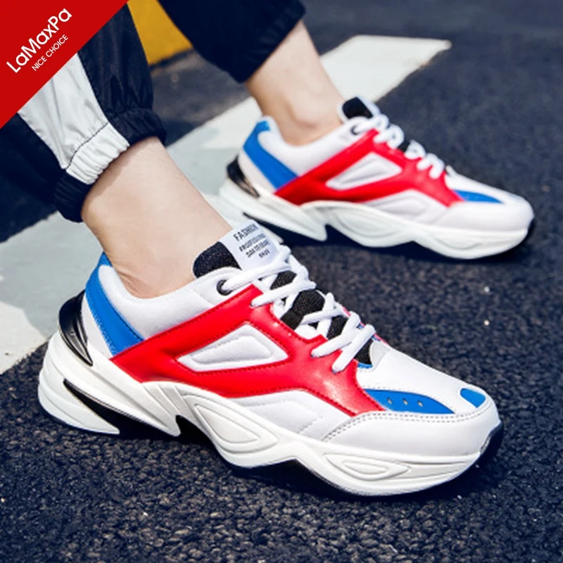 Men's Casual Comfortable Lightweight Lace Up Stable Autumn Fashion PU High Quality Breathable Sneakers Outdoor Footwear Shoes | Спорт и