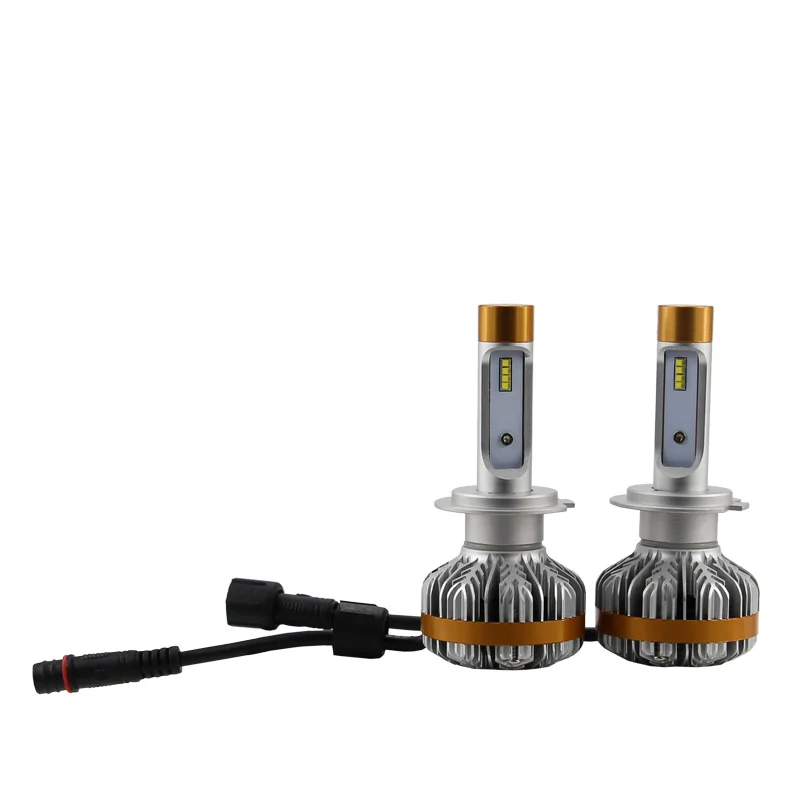 1 компл. H7 50 Вт 6000lm Z7 светодиодный фар Lumi светодиодный luxeon зэс 16 Светодиодный чипы встроенный декодер Canbus чистый белый 6000 К вождения Противотуманные огни