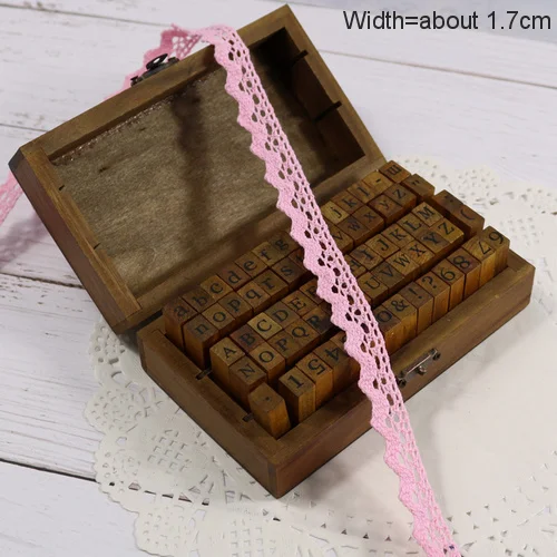 Light Pink Zakka Стиль хлопковая кружевная лента швейная лента, бежевая Кружевная Сетка, крутая кружевная тесьма(17 мм x 50 ярдов - Цвет: Light Pink