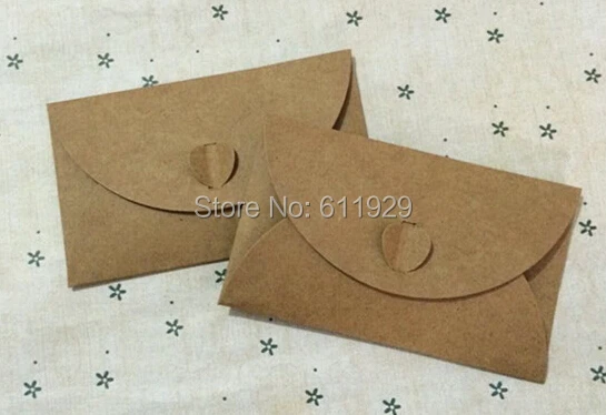 

free shipping blank kraft paper postcard envelope 60x99mm/retro invitation/gift packing box/card packing box/tags 100 pcs a lot