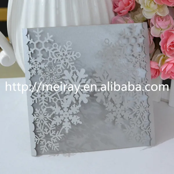 12Pcs Delicate laser cut snow flack Cards cheap price free shipping to any country romantic Winter wedding card | Дом и сад