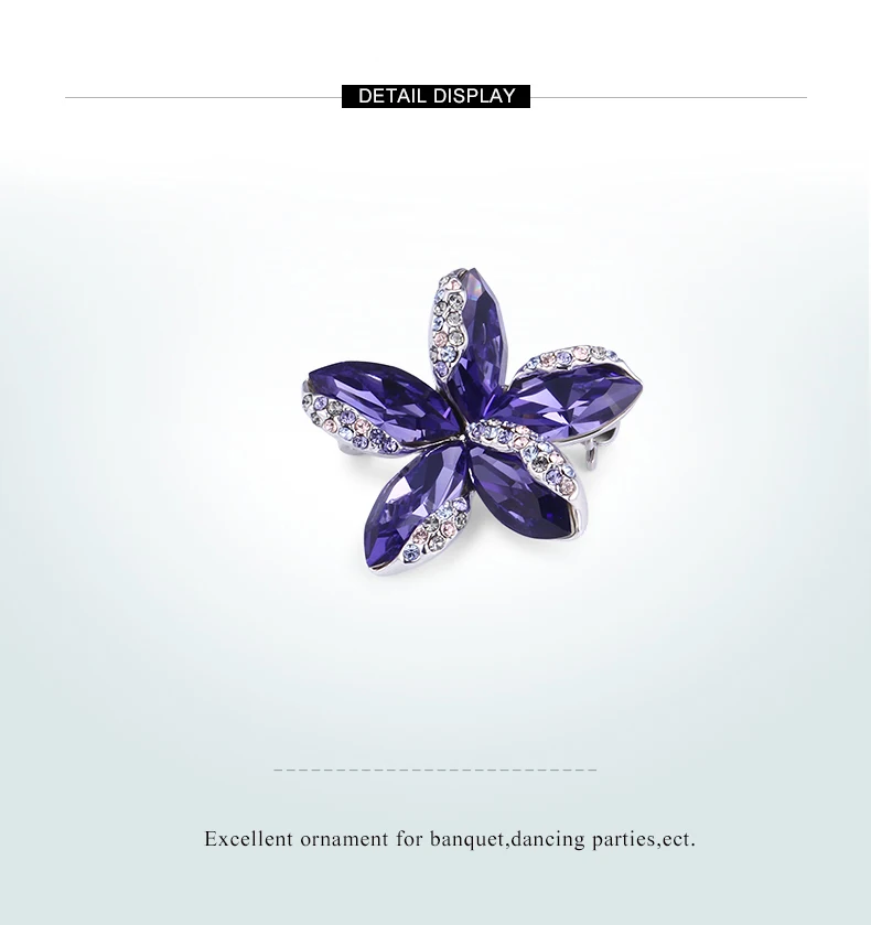 Warme Farben Броши для женщин Кристалл от Swarovski цветок Кристалл Циркон брошь костюм шарф Булавки модные ювелирные изделия аксессуары