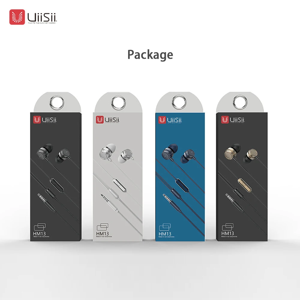 Оригинальные проводные наушники UiiSii Piston HM13HiFi стерео наушники с микрофоном 3,5 мм для iPhone/samsung телефон Go pro MP3