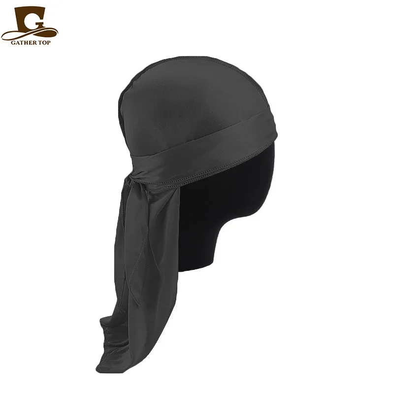 Однотонная мужская и женская шелковистая Кепка Durags в стиле хип-хоп Байкерская |