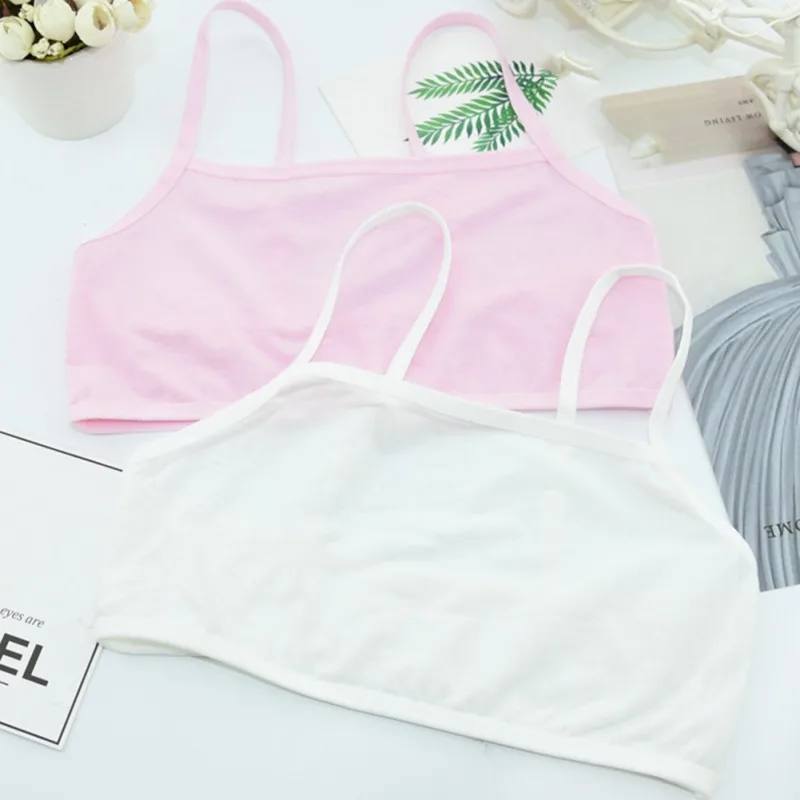 

1pcs Teenage Underwear Bra Girl Children Girls Cotton Lace Wireless Young Sports Bra Children And Teens Puberty Clothes