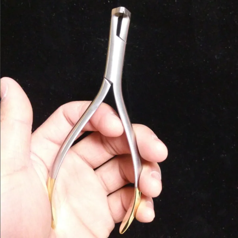 Long Handle Dental Orthodontic Wire Distal End Cutter Plier TC Insert 1/3 Goden Holder Instrument Sand Blasting Surface