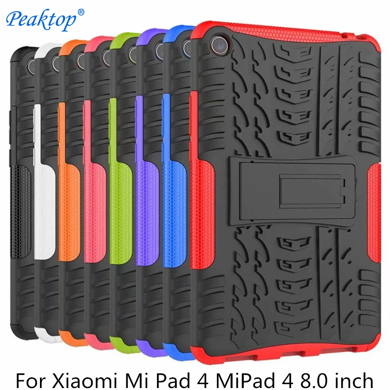

Чехол-подставка для Xiaomi Mi Pad 4 MiPad 4 8,0 и чехол для планшета TPU + PC Heavy Duty Armor чехол прочный пластиковый Гибридный сверхмощный