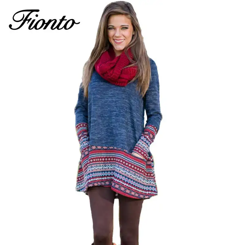 Платье футболка F1230 Осеннее/зимнее Повседневное платье в полоску с длинным