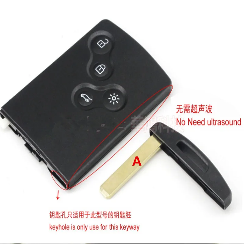 3 шт. 4 кнопки дистанционный смарт-ключ оболочка карты для Renault Laguna Koleos Clio