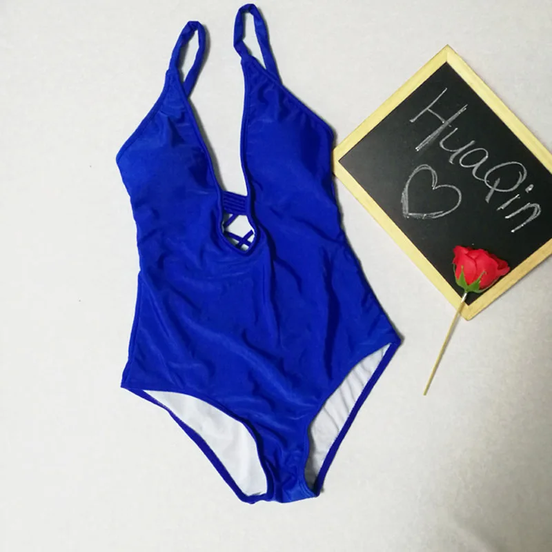 Сексуальный цельный купальный костюм для женщин модель 2018 Яркий Женская