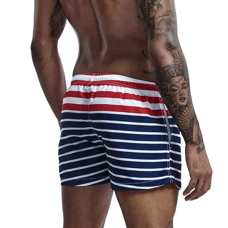 Пляжные шорты мужские купальные костюмы в полоску Бермуды для серфинга плавки с
