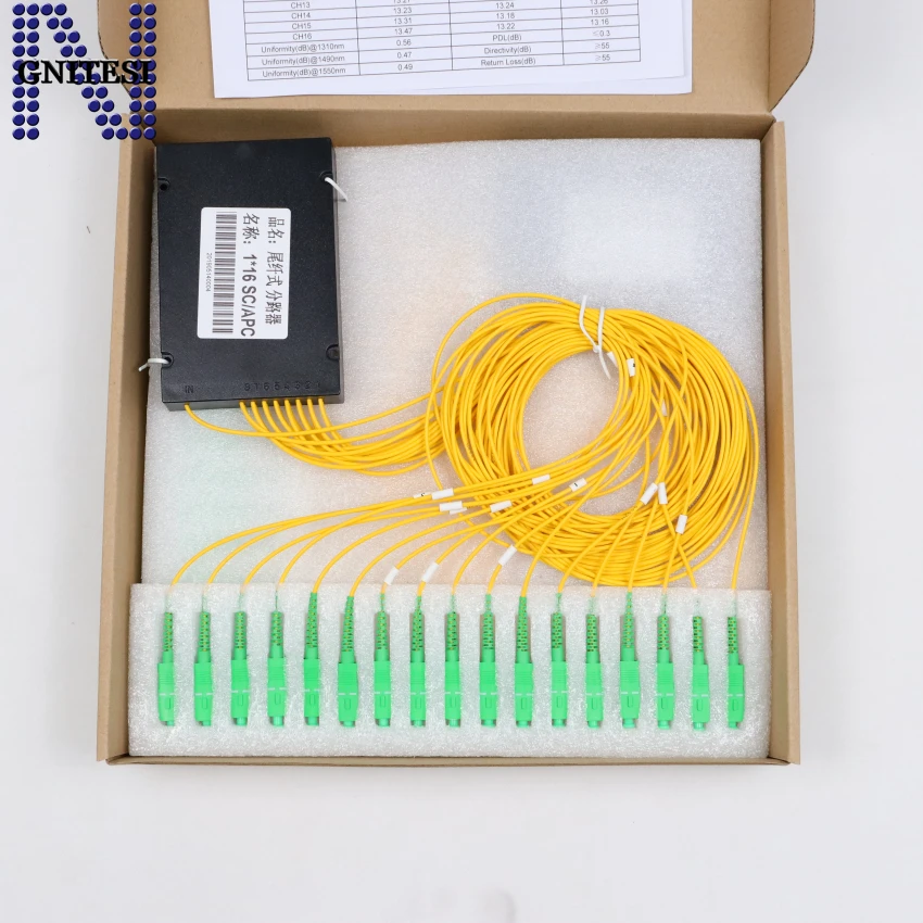 High quality New 1X16 SC APC Single Mode PLC Splitter Test Report | Мобильные телефоны и аксессуары