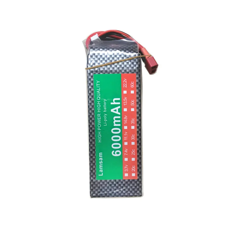 

Lamsam 11.1V 6000mAh 60C-120C 3S RC Drone LiPo Battery for RC Quadrotor Airplane Car Spare Parts 4PCS Battery+charger+cable