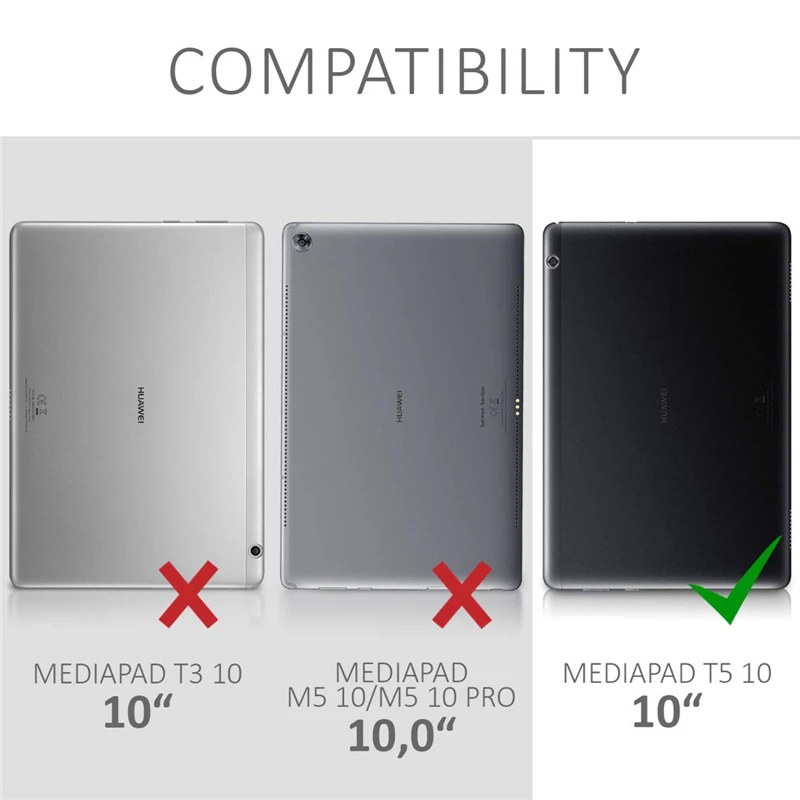 200 шт./лот для Huawei MediaPad T5 10 чехол подставка в виде книжки дюймов 2018 планшет|Чехлы