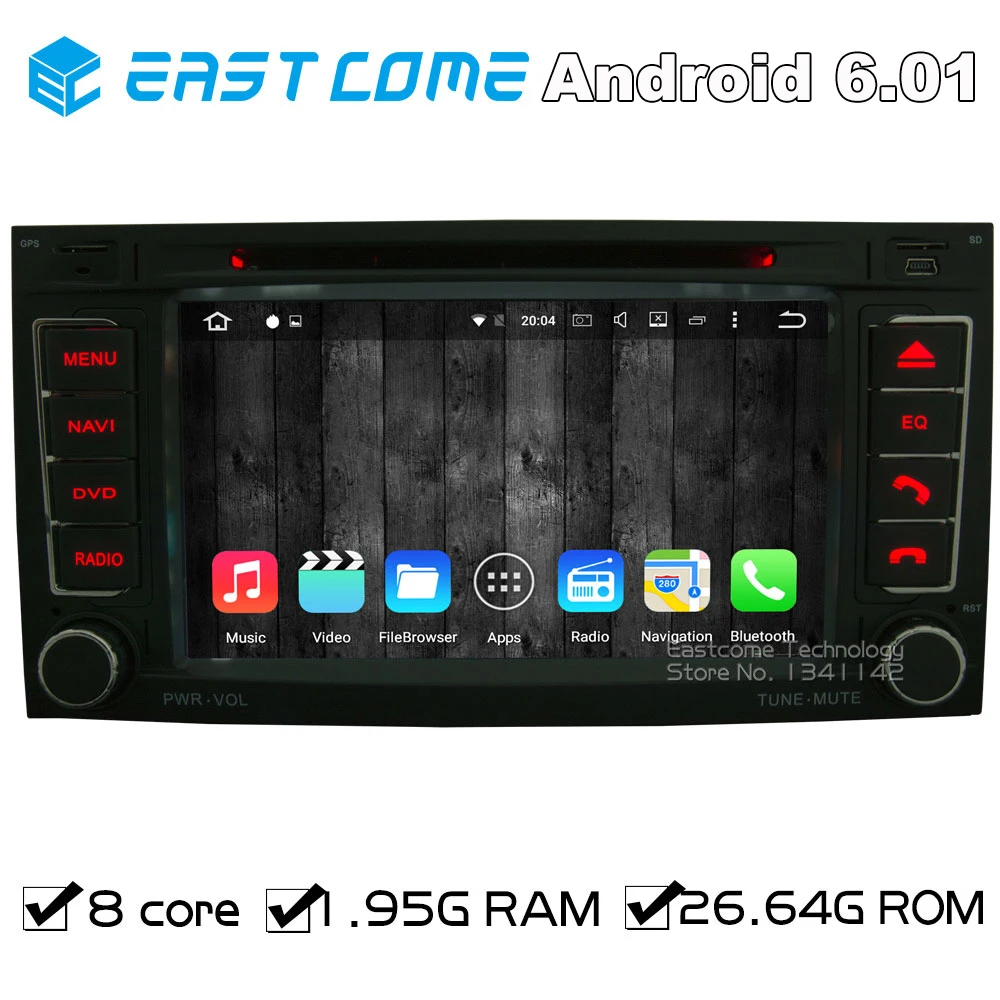 Octa Core 8 Android 6.0 Car DVD Player For VW TOUAREG 2004-2011 T5 Multivan Transporter 2004 to 2009 with Radio BT | Автомобили и