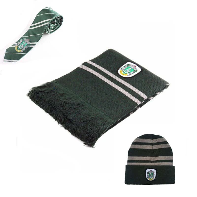 COSREA Гермиона шарфы Кепка галстук Гриффиндор Slytherinn Ravenclaw Hufflepuff галстук, шляпа, шарф костюм для взрослых детей