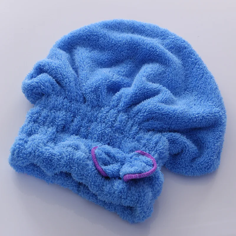 New Hair Towel Ян коралловые бархат сухие волосы крышка увеличить толстый лук кашемир