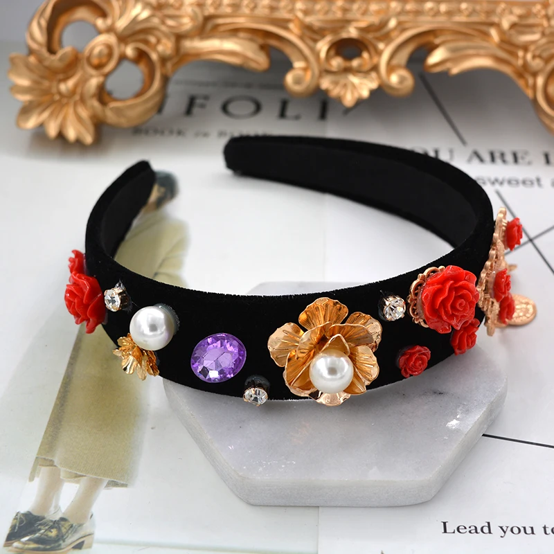 Модная большая брендовая Роскошная заколка для волос в стиле барокко с широким