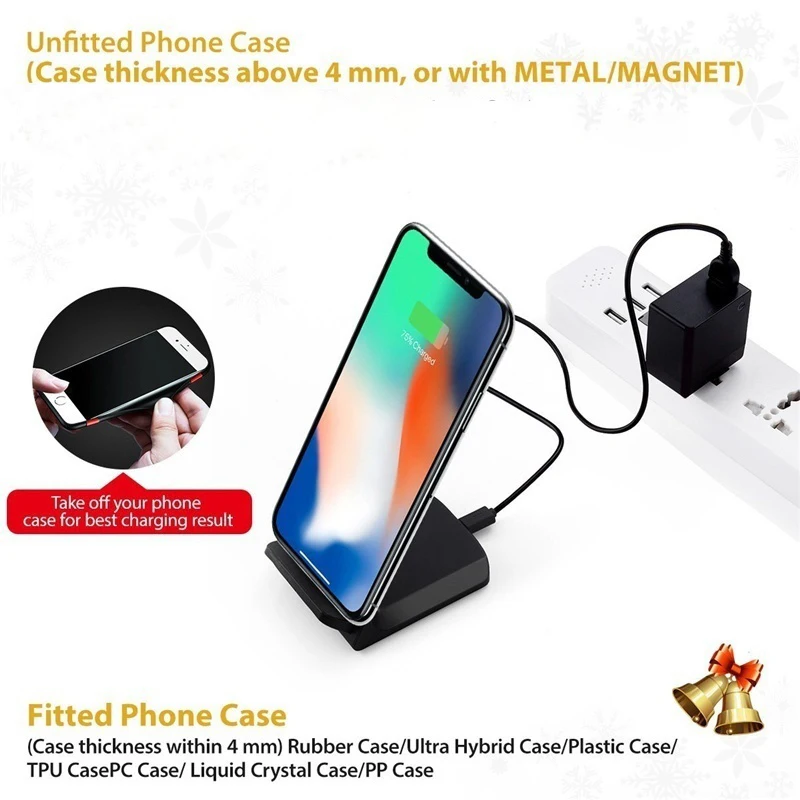 Быстрое беспроводное зарядное устройство Draadloze Oplader для samsung Galaxy A70 A50 Универсальная Подставка для зарядки 10 Вт Быстрая зарядка Chargeur Sans Fil