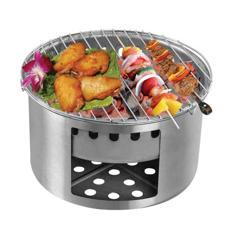 KA18 Multi-Purpose Fuel Stove Foldable Outdoor Firewoods Coal Camping Barbecue String Stew Whole Set Description of | Спорт и