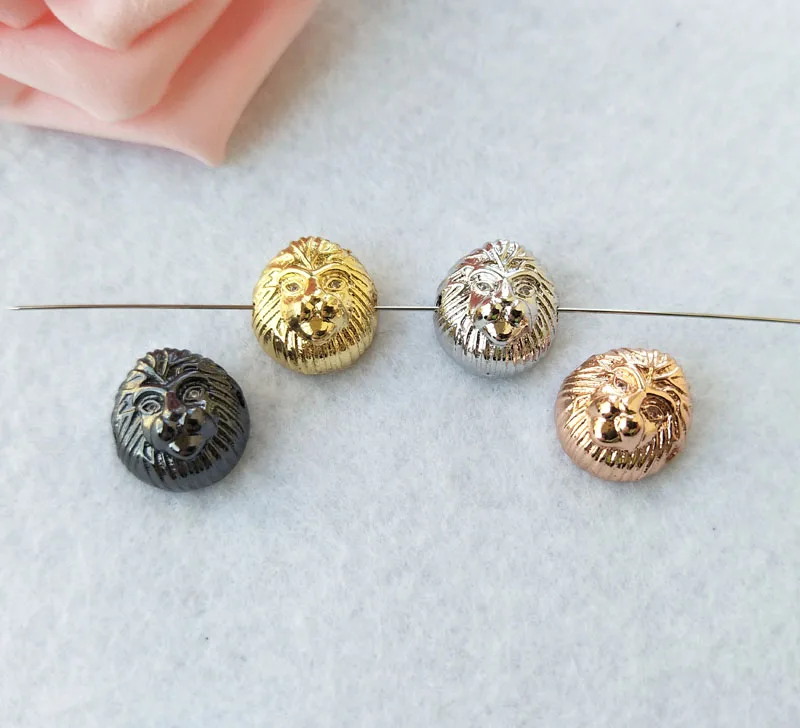 

10 Pcs CZ zircon crystal Micro pave Connector lion shaped Spacer Beads for DIY Making Bracelet necklace Jewelry Finding BD251