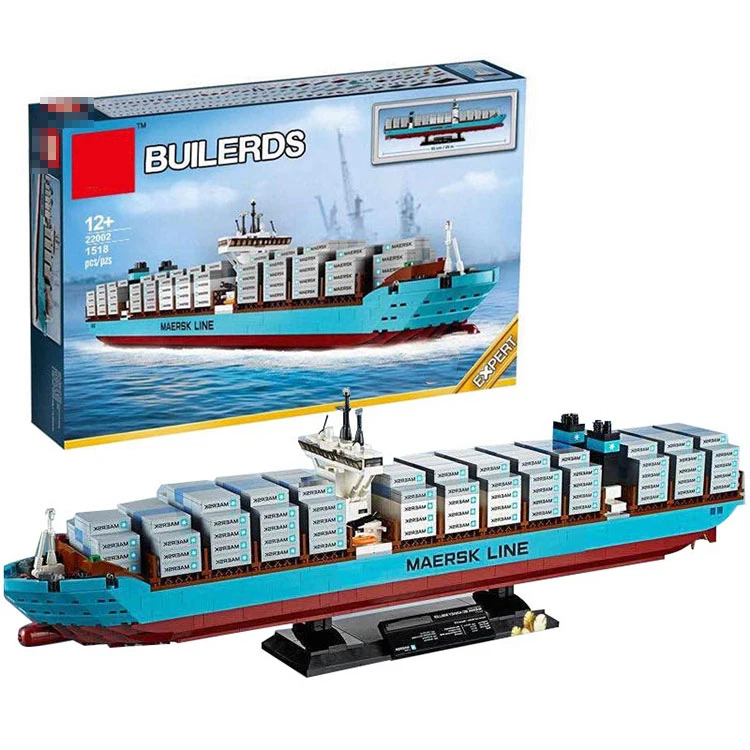 22002 Technic серия 10241 грузовой контейнер корабль Набор строительных блоков Кирпичи