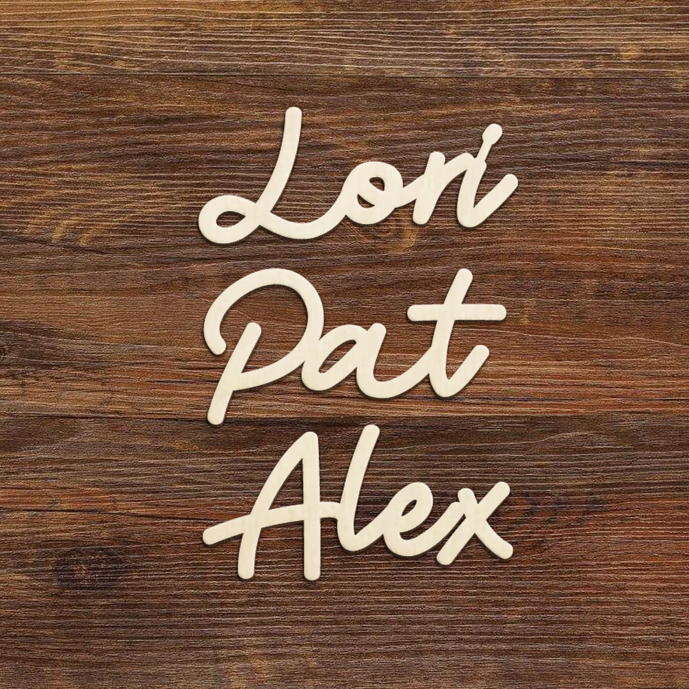 10 шт. персонализированные деревянные имена с лазерной резкой места карты