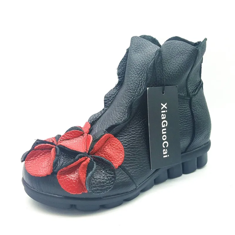 Обувь из натуральной кожи женские ботинки повседневная обувь на плоской подошве