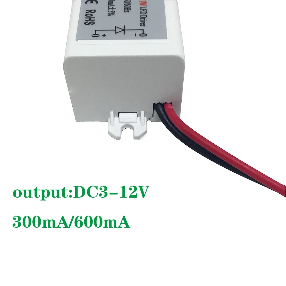BSOD светодиодный драйвер 12В 3Вт 300mA 600mA трансформатор InputAC85-277V Выход DC3-12V Питание постоянного тока адаптер для пола