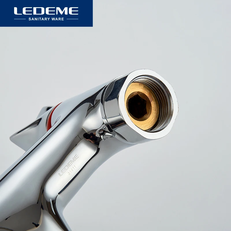 ledeme bathroom bathtub faucets new bath faucet chrome finish mixer tap outlet pipe shower wall mounted shower faucet set l2687 free global shipping