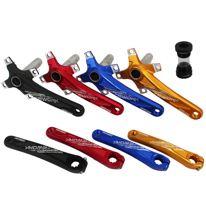 Ракетка велосипед crankset рукоятка из алюминиевого сплава 170 см 104BCD Звездочка горный велосипед Кривошип рифленый диск mtb части велосипеда