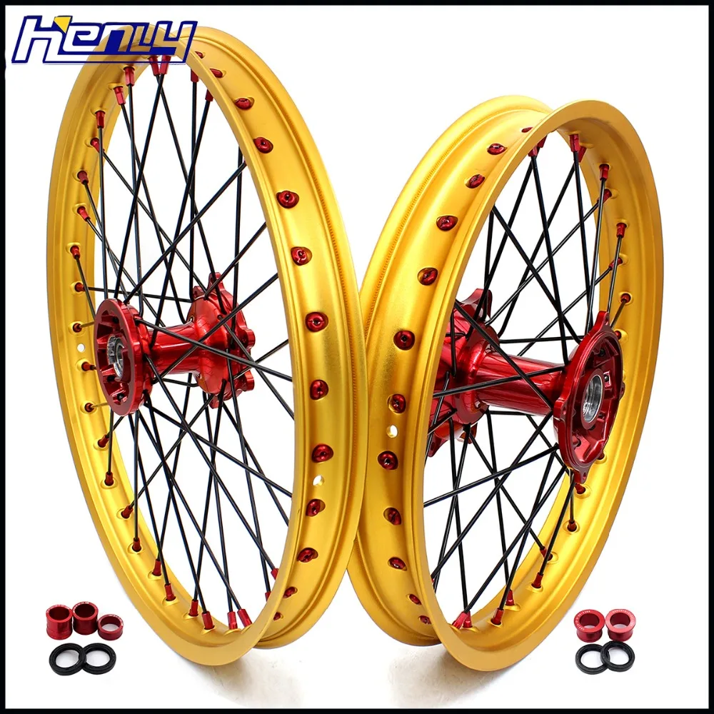 1,6*2" /2,15*19" мотоциклетные литые спицевые колеса, диски, Набор для HONDA CR 125R CR250R 2002-2013