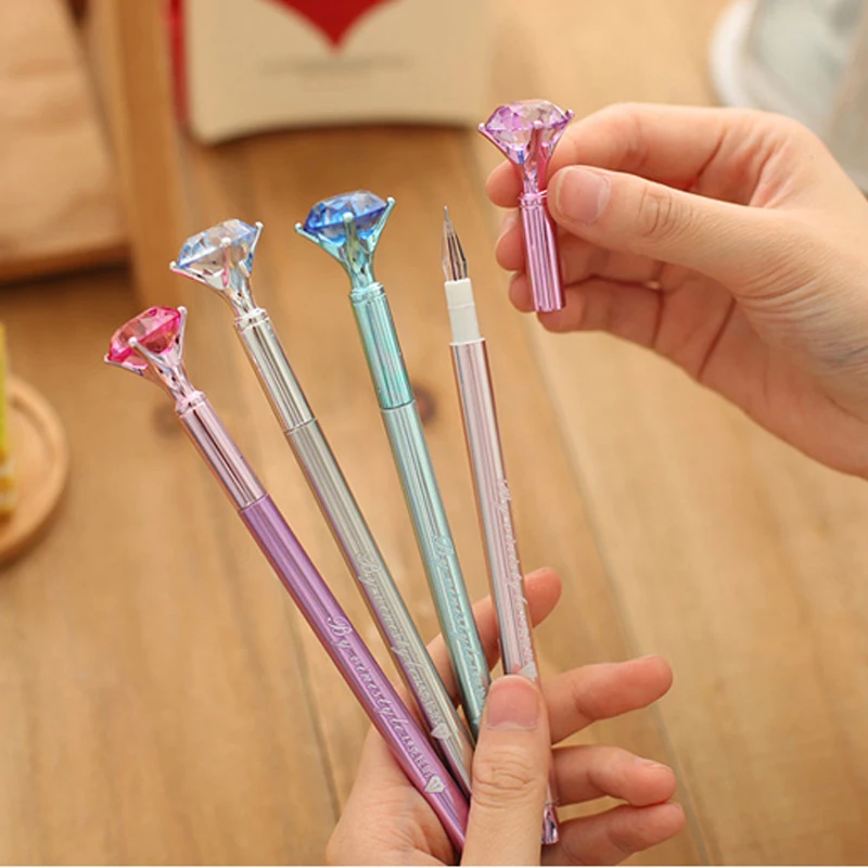 Creative Stationery Color Diamond Pen Gel Ink Pen 19 Carat Diamond Pen Lovely Personality