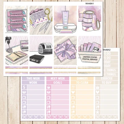 7sheets/set Designer's office tools Weekly Label Decorative Sticker DIY Planner Diary Scrapbooking Album Stickers