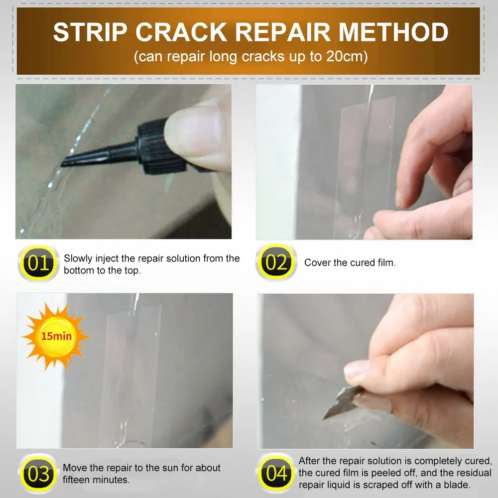 Car Glass Repair Tool bullseye Restore Injection Strong Penetrant Adhesive Fill The Cavities Window Screen Polishing |