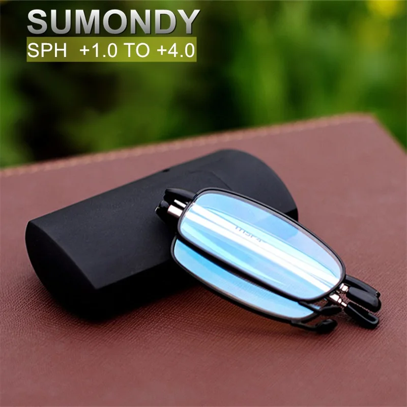 Брендовые высококачественные складные очки для чтения SUMONDY мужчин и женщин