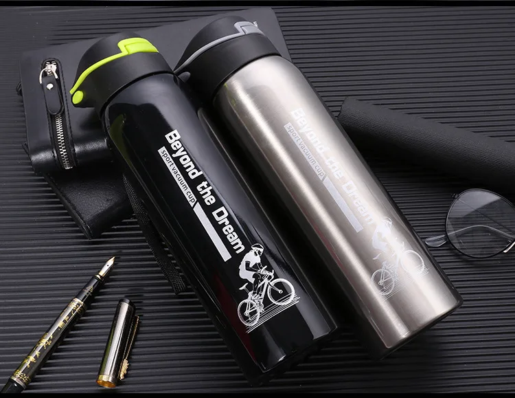 Спортивный термос 500 мл внутри соломы сохраняющий тепло холодную изоляцию