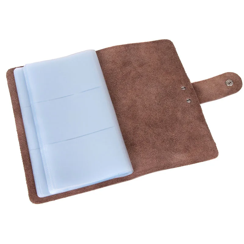 Мужчины и женщины натуральная кожа карта на складе Бизнес имя мешок Воловья ID