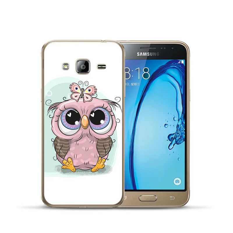 1524 Роскошные кошка мультфильм сова для Samsung Galaxy J3 J4 J5 J6 J7 J8 плюс J2 премьер-чехол для телефона чехол Чехол-футляр - Цвет: 1524