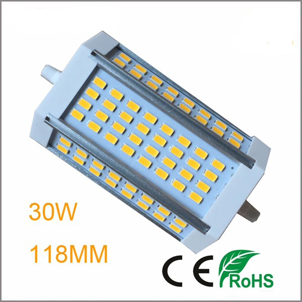 30 Вт J118mm R7S LED свет samsung SMD5630 светодиодный источник прожектор лампа теплый