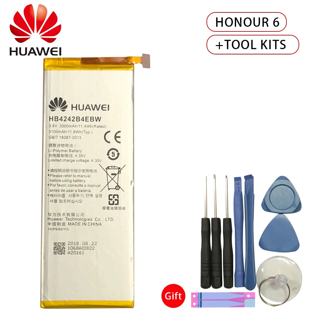 Оригинальный аккумулятор Huawei для honor 4X 6 che2 l11 H60 L01 L02 L11 HB4242B4EBW 3000 мАч|Аккумуляторы мобильных телефонов| |